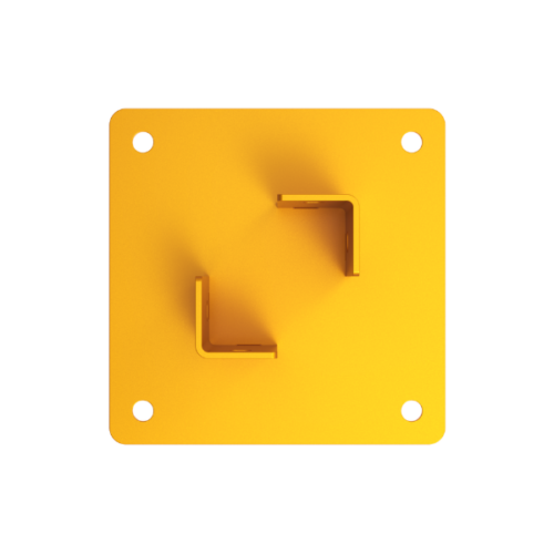 1Guard 200 x 200 Powder Coated Yellow Steel Foot