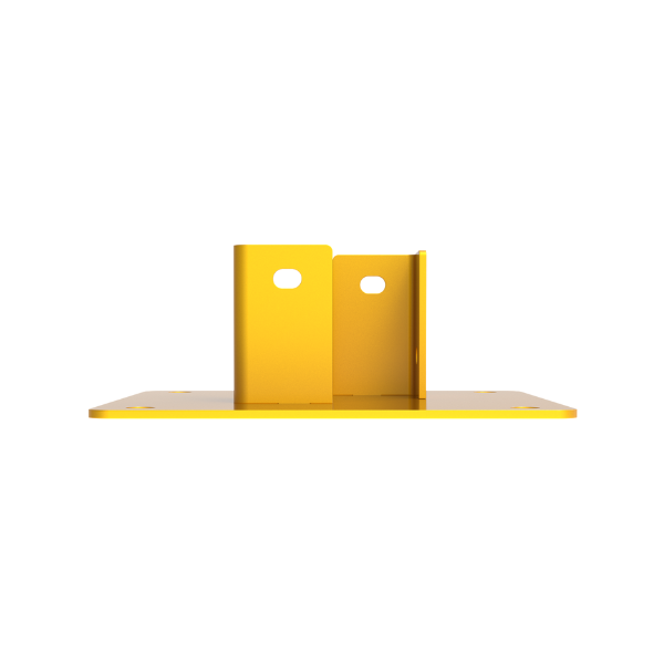 1Guard 200 x 200 Powder Coated Yellow Steel Foot