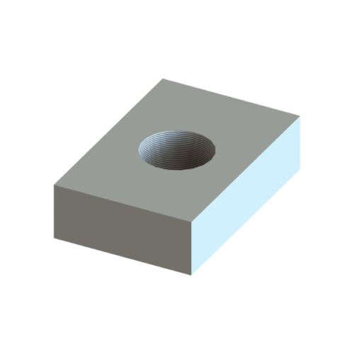 3 Series Threaded Plate M6