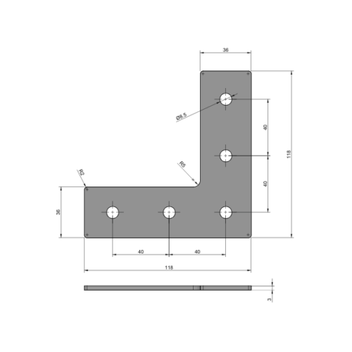 4 Series L Shape Plate