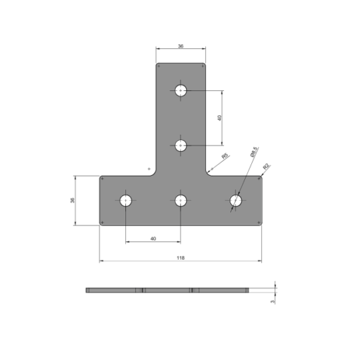 4 Series T Shape Plate