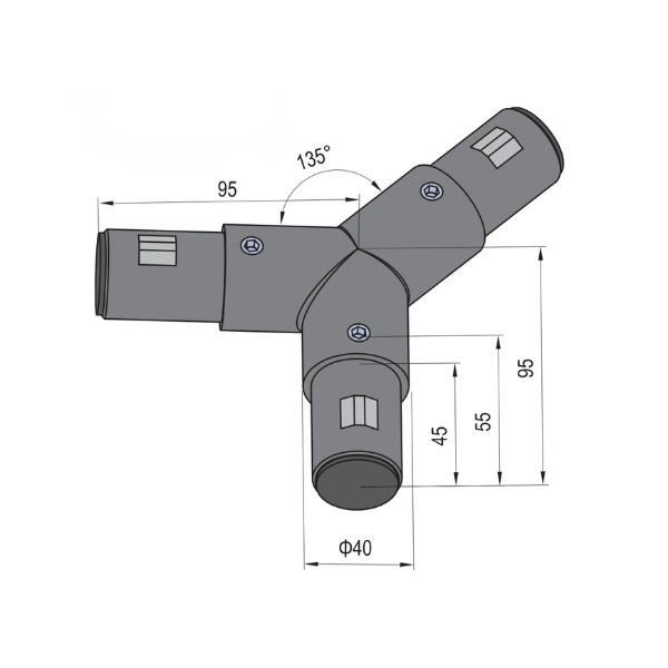 SPS 135 Degree L Connector 5 SPS 135 Degree L Connector