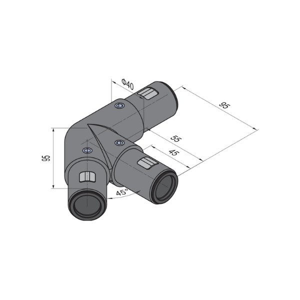 SPS 45 Degree L Connector - Left