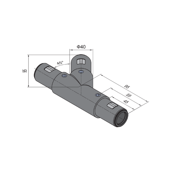 SPS 45 Degree Y Connector - Right 5 SPS 45 Degree Y Connector - Right