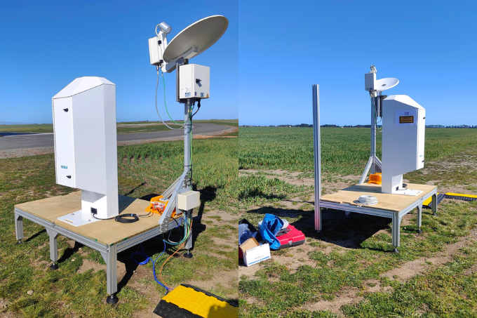 SlotPro aluminium extrusion used to support radar and laser-based measurement equipment.