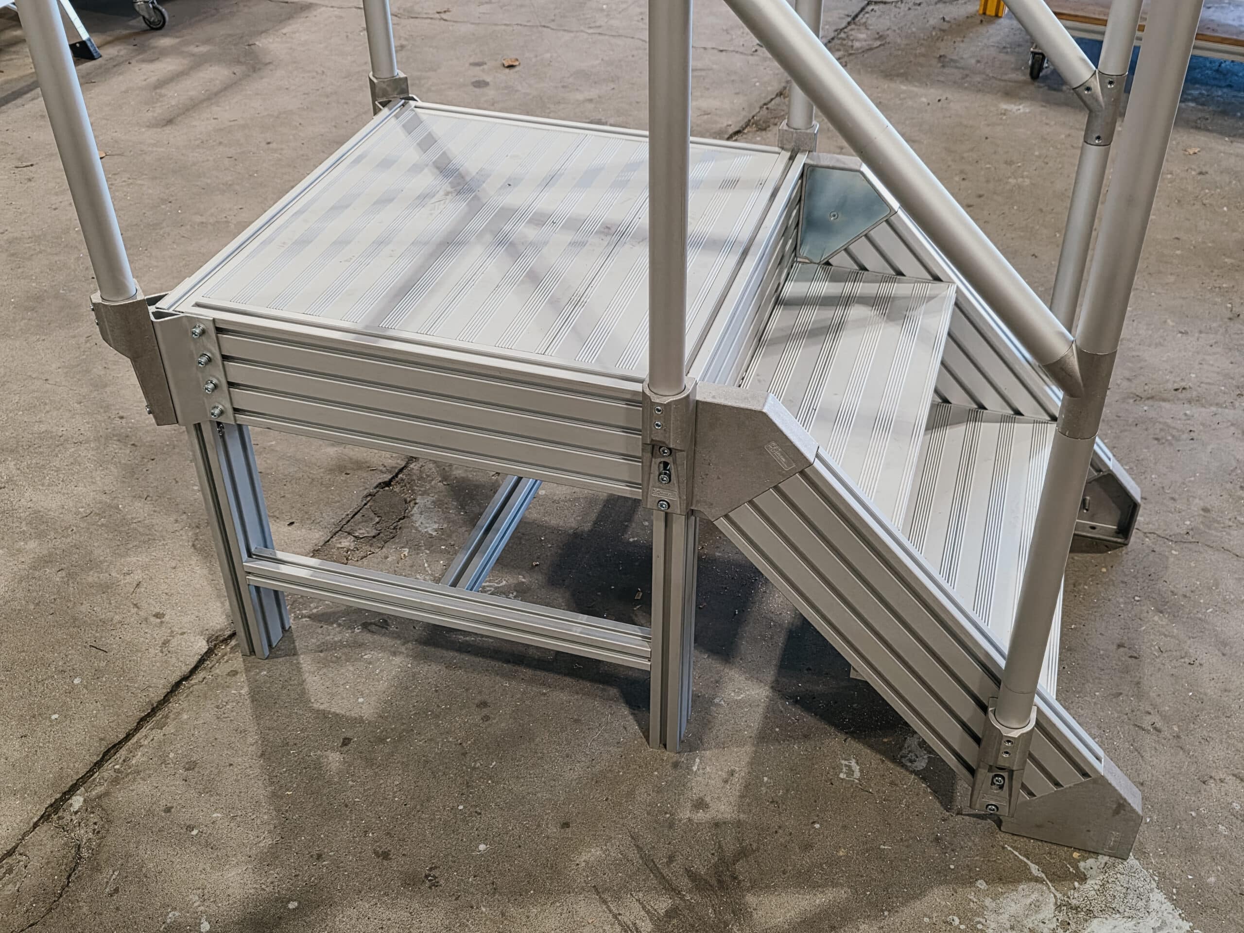 Stair and Platform Access System: Zero Welds, Built Faster 3 SlotPro Stair and Platform System Close-Up